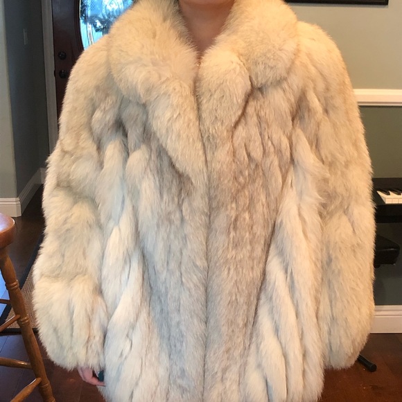 Saga Blue Fox Fur Coat - Picture 1 of 10